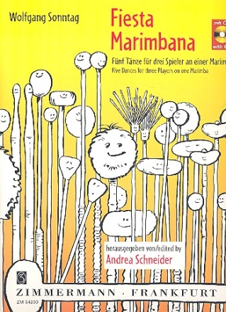 Fiesta Marimbana (+CD) 5 Tnze fr 3 Spieler an einer Marimba