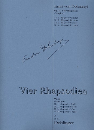 4 Rhapsodien op.11 fr Klavier