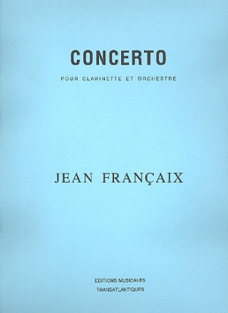 Concerto pour clarinette et orchestre partition copie d'archive