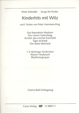 Kinderhits mit Witz Band 1 fr 1-3stg. Kinderchor, Klavier (Keyboard) und Rhythmusgruppe