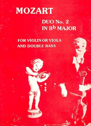 Duo B flat major no.2 KV424 for violin (viola) and double bass