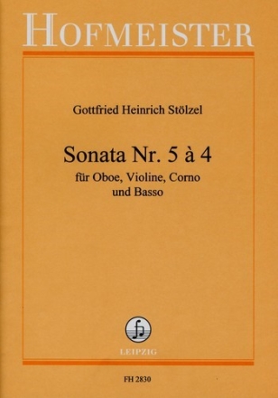 Sonata Nr.5 a 4 fr Oboe, Violine, Horn und Kontrabass Partitur und Stimmen