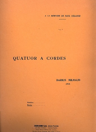 Quatuor a cordes no.1 parties (1912)