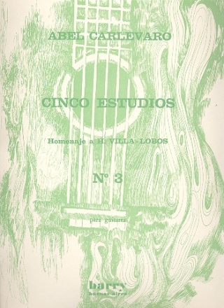 5 estudios no.3 para guitarra