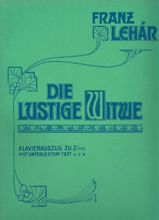 Die lustige Witwe fr Klavier mit deutschem unterlegtem Text