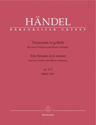 Triosonate g-Moll op.2,5 HWV390A fr 2 Violinen und Bc