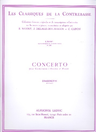 Concerto pour contrebasse  cordes et piano