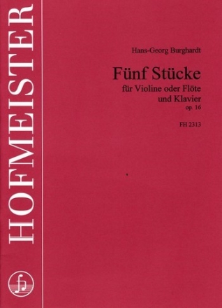 5 Stcke op.16 fr Violine (Flte) und Klavier