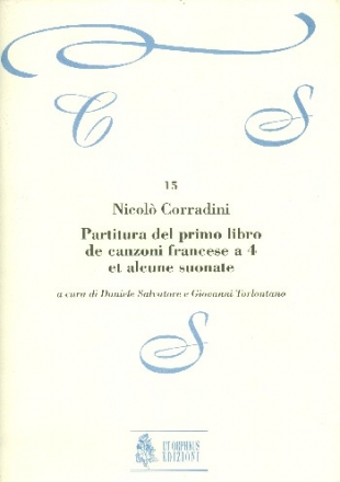 Partitura del primo libro de canzoni francese a 4 ed alcune suonate Venezia 1624