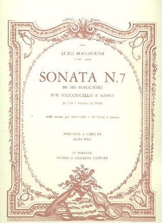 Sonate B-Dur Nr.7 G565 fr Violoncello und Bc