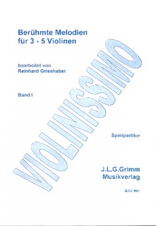 Violinissimo Berhmte Melodien Band 1 fr 3-5 Violinen Spielpartitur
