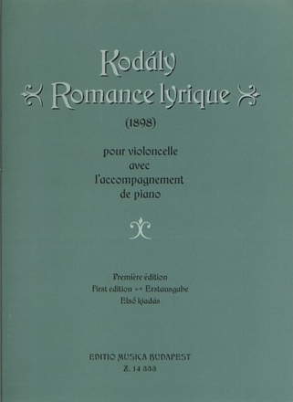 Romance lyrique fr Violoncello und Klavier