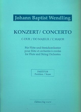 Konzert C-Dur fr Flte und Streichorchester Partitur