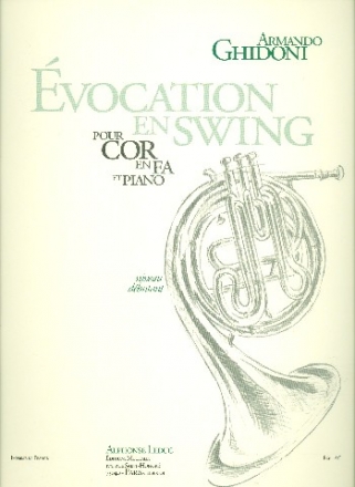 Evocation en swing pour cor en fa et piano niveau debutant