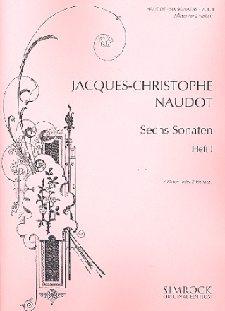6 Sonaten Band 1 (Nr.1-3) fr 2 Flten (2 Violinen)