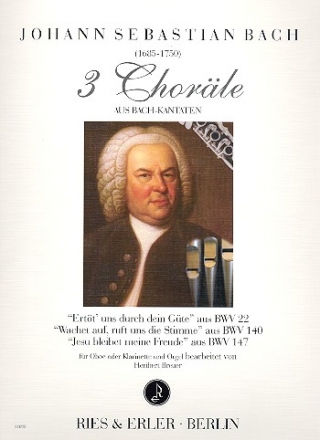 3 Chorle aus Bach-Kantaten  fr Oboe (Klarinette) und Orgel
