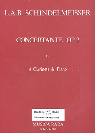 Concertante op.2 for 4 clarinets and piano
