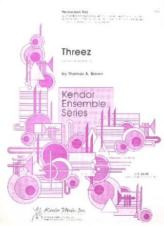 Threez for Percussion Trio score and parts