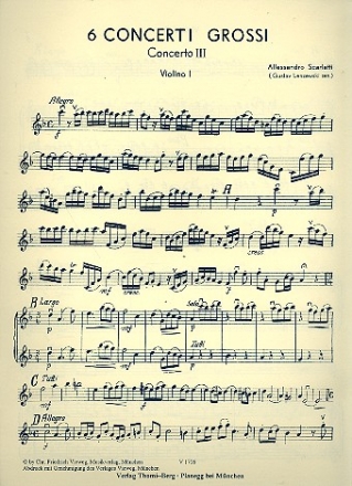 Concerto grosso F-Dur Nr.3 fr Streichorchester Stimmensatz (3-3-2-2-1)