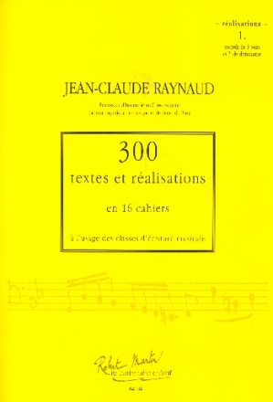 300 textes et realisations vol.1 Realisations accords de 3 sons et 7e de dominante