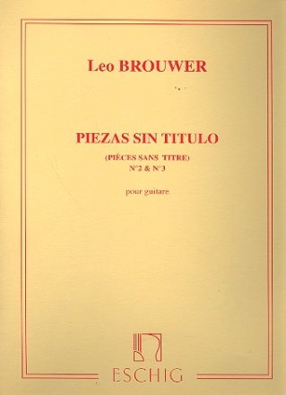 Piezas sin titulo nos.2 et 3 pour guitare