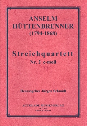 Streichquartett Nr.2 c-moll fr 2 Violinen, Viola und Violoncello Partitur und Stimmen