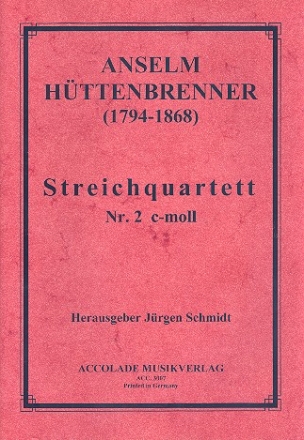 Streichquartett Nr.2 c-moll fr 2 Violinen, Viola und Violoncello Partitur und Stimmen