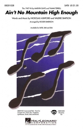 Ain't no Mountain high enough for mixed chorus, piano and opt. instrumental accompaniment