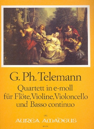 Quartett e-Moll TWV43:E2 fr Flte, Violine, Violoncello und Bc Stimmen