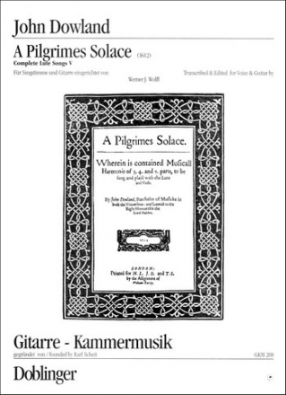 A Pilgrimes Solace fr Singstimme und Gitarre (1612)