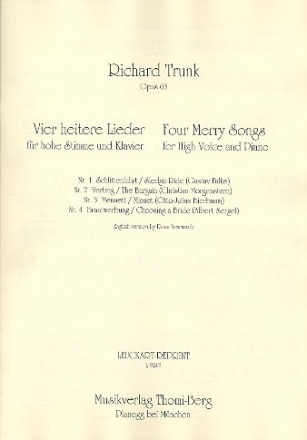 4 heitere Lieder op.63 fr Sopran und Klavier