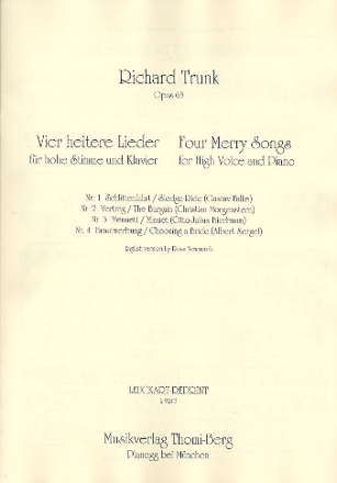 4 heitere Lieder op.63 fr Sopran und Klavier