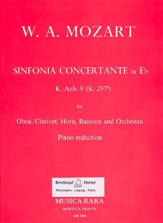 Sinfonia concertante Es-Dur KVanh9 fr Oboe, Klarinette, Horn, Fagott und Orchester fr Oboe, Klarinette, Horn, Fagott und Klavier