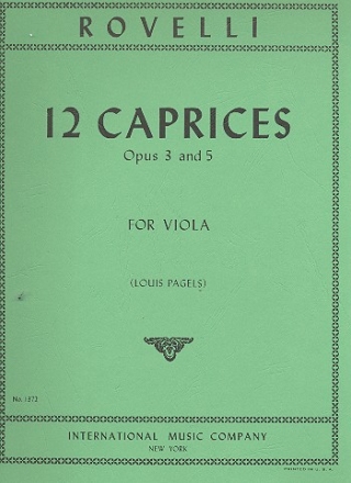 12 caprices op.3 and op.5 for viola