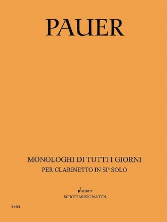Monologhi Di Tutti I Giorni fr Klarinette