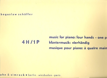 4h/1p Klaviermusik vierhaendig