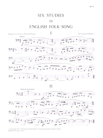 6 Studies in English Folk-Song for tuba