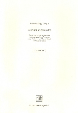 Gloria in excelsis Deo fr Soli (STB), Chor, Orchester und Bc Chorparitur (la)