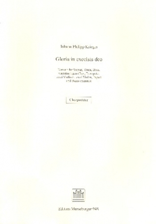 Gloria in excelsis Deo fr Soli (STB), Chor, Orchester und Bc Chorparitur (la)