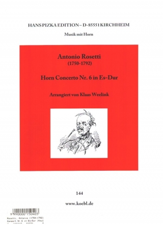 Konzert Es-Dur Nr.6 fr Horn und Orchester fr Horn und Klavier