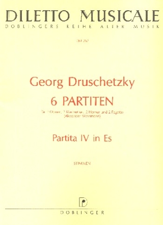 Partita Es-Dur Nr.4 fr 2 Oboen, 2 Klarinetten, 2 Hrner und 2 Fagotte Stimmen