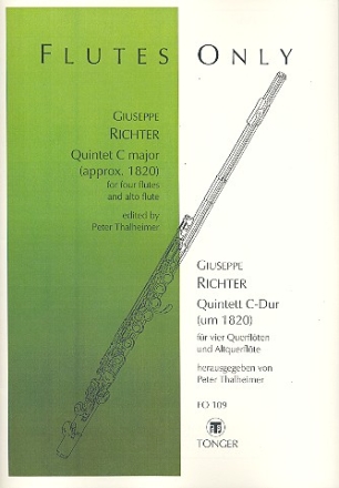 Quintett C-Dur fr 4 Flten und Altquerflte Partitur und Stimmen