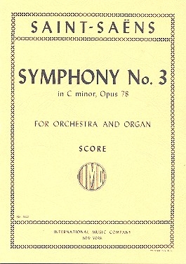 Symphony c minor no.3 op.78 for orchestra and organ study score
