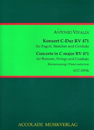 Konzert C-Dur RV471  fr Fagott, Streicher und Bc  Klavierauszug