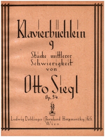 Klavierbchlein op.54 9 Stcke mittlerer Schwierigkeit