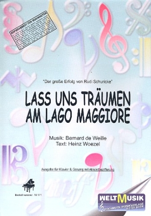Lass uns trumen am Lago Maggiore: fr Klavier und Gesang mit Akkord- bezifferung