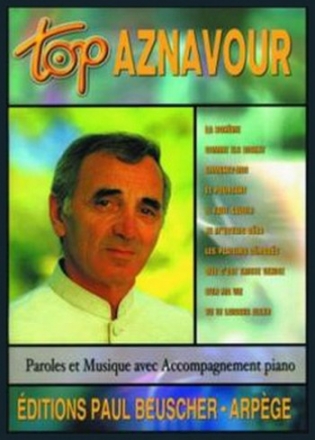 Top Aznavour: paroles et musique avec piano