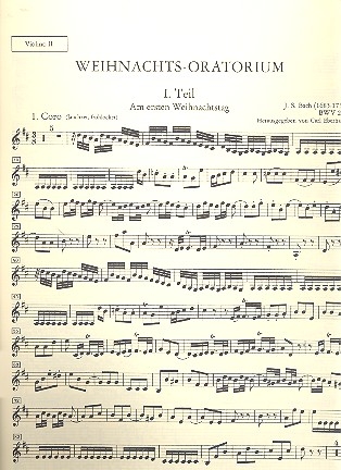 Weihnachtsoratorium BWV248 fr Soli, Chor und Orchester Violine 2