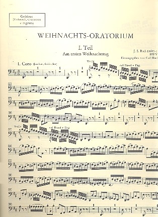 Weihnachtsoratorium BWV248 fr Soli, Chor und Orchester Continuo (ViolonCello / Bass/Fagott)