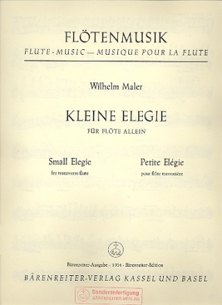 Kleine Elegie  fr Flte solo